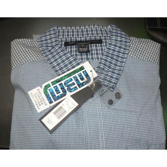 Marc by Marc Jacobs Long Sleeve Shrunken Fit Button Down in Coronet Blue XL $258 - Picture 1 of 4